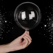 9 Inch Bobo Balloons, 105PCS Small Bubble Balloons Latex Free Mini Clear Balloon