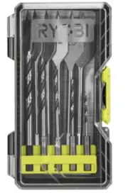 11 pcs Ryobi Metric Spade And Brad Point Drill Bit Set