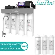 SimPure 400GPD UV 8 Stage Alkaline pH+ Reverse Osmosis RO Drinking Water System