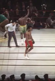 Referee Arthur Mercante declaring Joe Frazier the winner after 15t- Old Photo