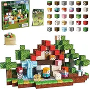 Magnetic Blocks 100 PCS Build Mine Forest Farm Set, Magnetic Tiles Building Blocks Toddler Toys STEM Sensory Outdoor Toys for 3+ Year Old Boys & Girls, Creative Kids Games Kids Toys