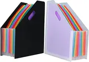 jojofuny 2pcs Accordion Folder Organizer Plastic Holder for Documents for Office School Travel and Portable Design Capacity for Efficient Storage