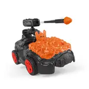 Schleich Lava CrashMobile w/ Mini Creature Pull Back Car Kids Play Toy 6-12y