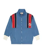 Gucci Kids Interlocking G Zip-Up Jacket 8Y,12Y Blue