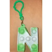 Letter N Pop it Fidget Toy Keychain