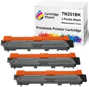 3-Pack Black Compatible Toner Cartridge for Brother TN-251BK TN251BK (2,500 Pages) for DCP9015CDW HL3150CDN HL3170CDW MFC9140CDN MFC9330CDW MFC9335CDW MFC9340CDW