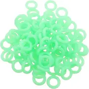 Eigell 100x Tent Stake Rings Tent Nail Rings Silicone Fluorescent Glow in The Dark O Rings Ground Stake Rings for Climbing Camping