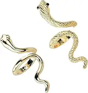 [Holibanna] Exaggerated Snake Ring Finger Ring Dangle Costume Female Exaggerated Ring Silver Women Female Ring Dangling The Ring Rings for Jewelry for Rings Decor Alloy Golden