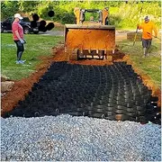 Garden Retaining Wall Grid Stabilizer Gravel Grid Heavy Duty Ground Grid Stabilizer for Outdoor Parking Lots Garden Walkways Driveway Gravel Pavers(2x6m/6.5x19.7ft)