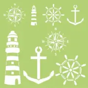 Kaisercraft Designer Template 12"X12" Nautical Elements