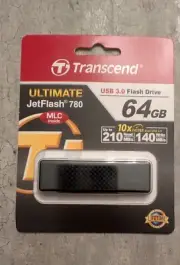 Transcend 64GB JetFlash 780 USB 3.0 Flash Drive (TS64GJF780), Black