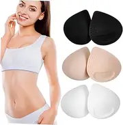 [Healeved] 3 Pairs Pads Bra Insert Bra Pad Inserts Bra Pads Bra Pad Fillers Bra Pad Liners Sports Bra Shapes Bra Padding Insert Bra Pad Cushions Sports Bra Pad Kit Cotton Pad