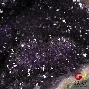 【正佳珠寶】紫水晶 頂級5A 紫水晶洞 11.7kg 原礦紫水晶 紫水晶擺件｜黑檀木座