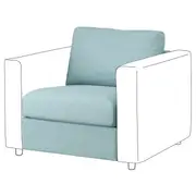 VIMLE 1-seat section, Saxemara light blue