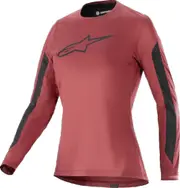 Alpinestars Stella A-Dura Dri Astar Ladies Long Sleeve Bicycle Jersey, red, Size L for Women