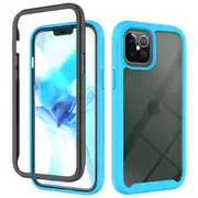MCC Shockproof Bumper Case iPhone 12 Pro Max Clear Back Cover Apple 2020 [Sky Blue]