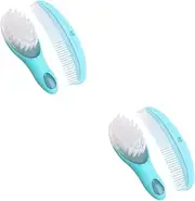 QUMIIRITY 2 Sets Quality Material Brush Comb Newborn Care Kit Massage Hair Brush Pram Toys