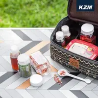 在飛比找momo購物網優惠-【KZM】KZM 彩繪民族風調味料收納袋L藍灰色