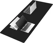 Vyaaa Desk Mat on top of Desks, 150 x 70cm PU Leather Desk Mat, Large Desk Blotter Pad for Office, Home, Gaming, Computer, Laptop, Keyboard and Mouse - Black