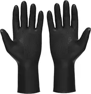 DEARMAMY 3Pairs Hair Dye Gloves Slip Hairdressing Protectors Black for Salon Use Home Coloring and Beauty Applications Durable Hand Protectors