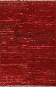 Soft Plush Contemporary Moroccan Red Area Rug 4'x6' Wool Hand-knotted