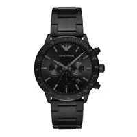 在飛比找PChome24h購物優惠-EMPORIO ARMANI 嶄新時尚三眼腕錶-黑