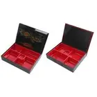 Japanese Bento Box with Lid Red and Black Japanese Sushi Tray Lunch Box Serving
