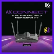 D-Link DSL-X1852E AX1800 Wi-Fi 6 ADSL2/VDSL2+ Modem Router with VoIP