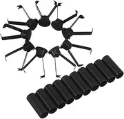 [TOVINANNA] 10pcs Metal Cord Ends for Hoodies and Jackets Durable Fold Over Caps Stylish Clasp Tips for DIY Tassels Elegant Design for Drawstrings and Lanyards Versatile Use