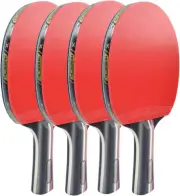 Ping Pong Paddle Set, Table Tennis Racket, Premium Rubber and Carry Case Bag