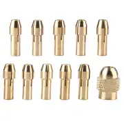 11pcs 4-jaw Copper Drill Chuck Collet Set For Mini Electric Grinder 0.5-3.2mm