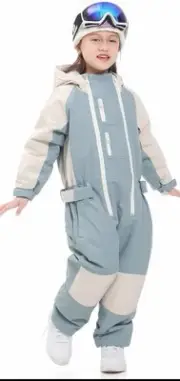 Kids One Pieces Snowsuits Ski Suits Waterproof Jackets Blue 5T
