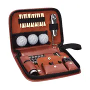 Golf Accessory Bag Portable Multifunctional Large Capacity Leather Storage Bag