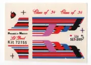 CLASS OF 34 GRAPHICS - WATER SLIDE DECALS FOR SCALE 1:24 & 1:25