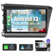 For Honda Civic 2012-2015 9" Android 13 Car Stereo Radio Apple Carplay GPS WIFI (for: Honda)