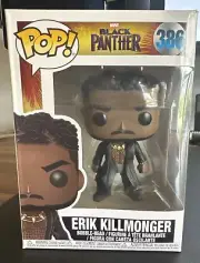Funko Pop Erik Killmonger 386 Marvel Black Panther Bobble-Head Figurine New Box