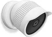 [FINTIE] Silicone Skins Cover Compatible with Nest Cam Outdoor Or Indoor (Battery) 2021, Weather Protective Camouflaged Case for Nest Cam Battery Camera, White