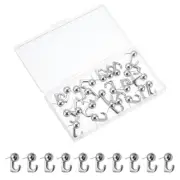 Picture Hanging Hooks, 25pcs 20 Lbs - Zinc Alloy Hangers Nails (Silver)