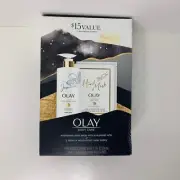 OLAY Body Care Hand Wash & (2) Hand Masks Hyaluronic Acid Jasmine New