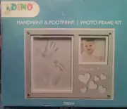 dino handprint and foot print photo frame kit