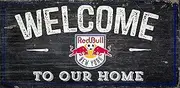Fan Creations MLS New York Red Bulls Unisex New York Redbulls Welcome Sign, Team Color, One Size