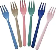 [Cherie Mimi-rice] rice Melamine Cake Fork, 6P/A New York Minute Colors