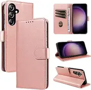Boyobacase Wallet Case for Samsung Galaxy A56 5G,for Galaxy A56 5G Case,PU Leather Flip Cover RFID Blocking Phone Cover with 3 Card Slots [Stand Feature] [Side Magnetic Closure]-Pink