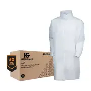Kleenguard A10 Disposable Protective Lab Coats 2XL 40105 Qty 50 White New