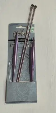 Yarnology Circular Knitting Twist Needles And Set Of Straight Knitting Needles