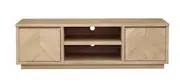MD Dole Solid Timber Parquetry Finish 2 Door TV Unit