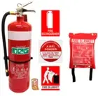 New Fire Extinguisher Kit 4.5kg ABE Dry Powder & Fire Blanket 1.2 x 1.8 Meter
