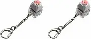1/2 Keyring - Novelty Keyring, Sensory Keychain Gadgets with Lightweight Design | Finger Decompressiion Button Toys, Silicone Stress-Relief Keyring Toy for Students Teens Adults, 3 Inches