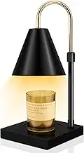 Candle Warmer, Electric Candle Warmer Lamp with Timer and Dimmable for Jar Candles Scented Wax Melter Bedroom Home Decor House Warming Gifts New Home, Adjustable Height (Black)