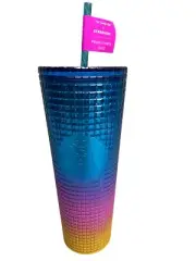 Starbucks Tumbler 2023 Tim Singleton Pride Starbucks Rainbow Grid Venti 24oz